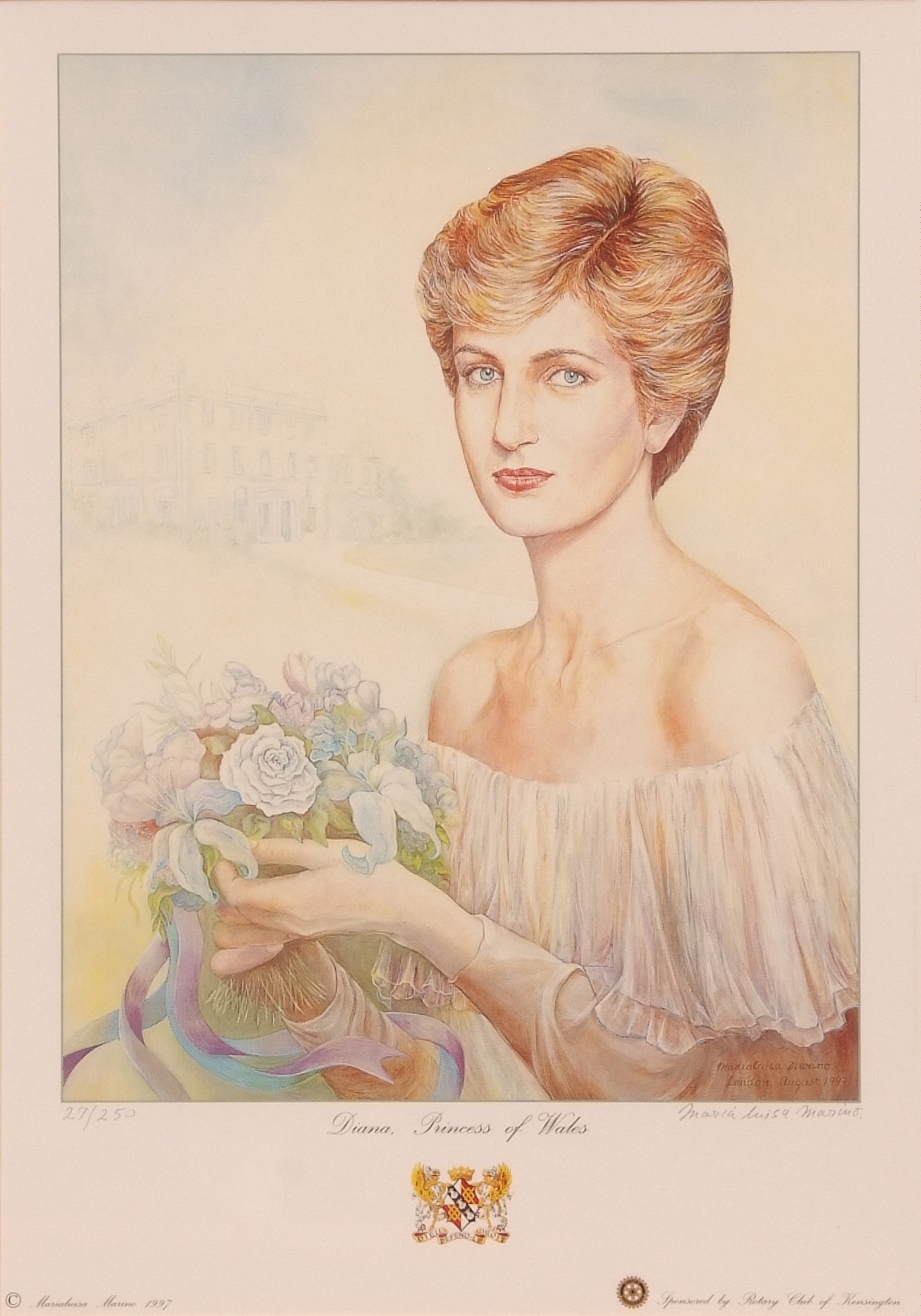 After Marioluisa Marino (20th Century Italian), Queen Elizabeth, The Queen Mother (commissioned by - Image 2 of 3