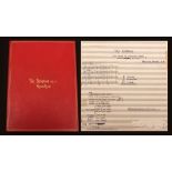 Sir Malcolm Arnold autograph full score of Toy Symphony (for 12 toy instrument players, strings