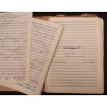 Sir Malcolm Arnold autograph full vocal score together with autograph sketch of The Dancing