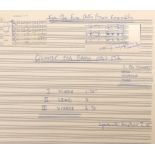 Sir Malcolm Arnold autograph sketch of Quintet [No 2] for Brass (Opus 132) 1987, commissioned by The