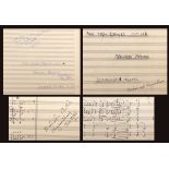 Sir Malcolm Arnold autograph full score for Four Irish Dances (Opus 126) 1986, allegro con energico,