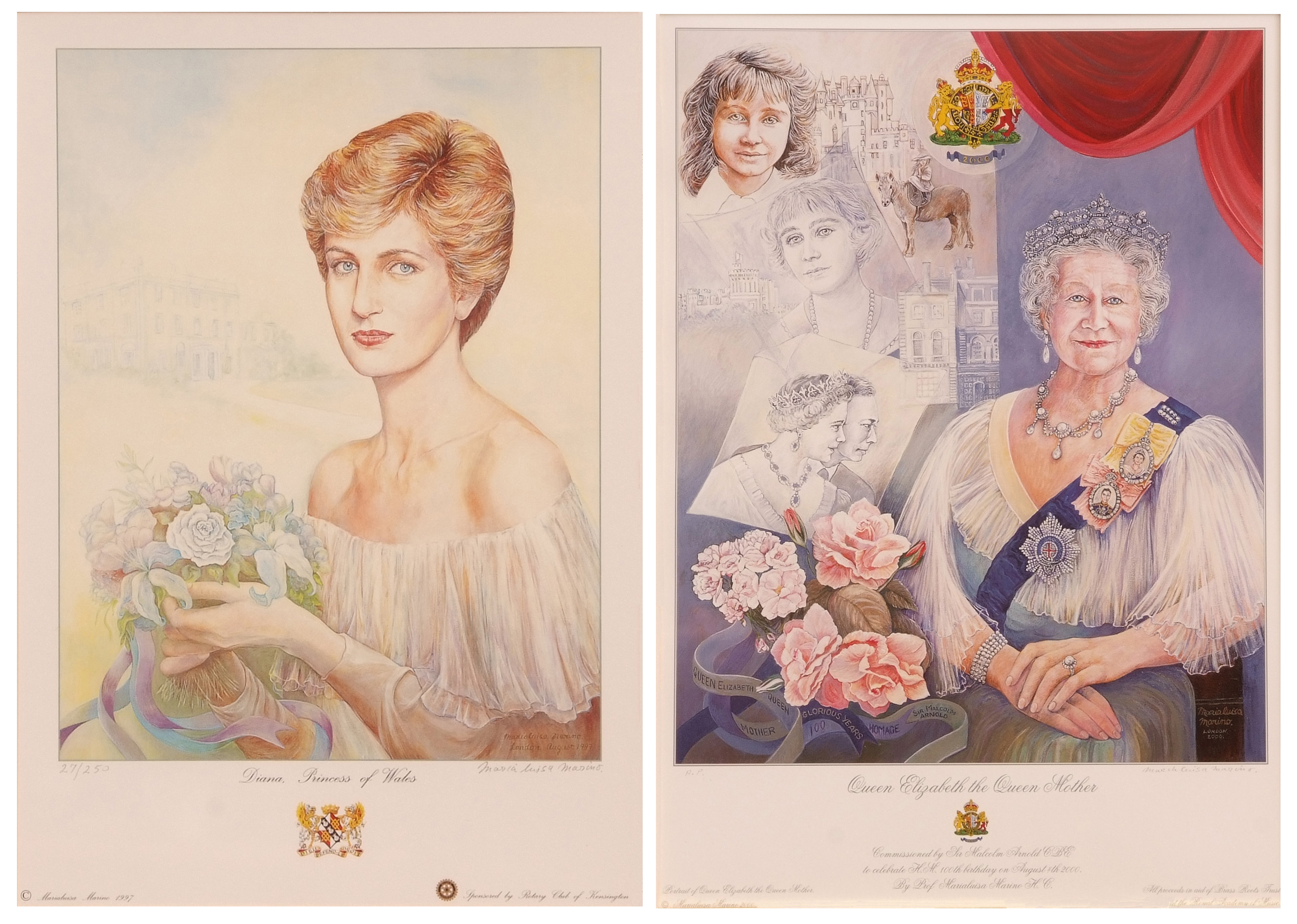 After Marioluisa Marino (20th Century Italian), Queen Elizabeth, The Queen Mother (commissioned by