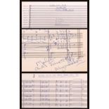 Sir Malcolm Arnold autograph full score of Little Suite No 3 for Brass Band (Opus 131) 1987,