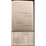 Sir Malcolm Arnold autograph full score of Sinfonietta [No 2] (Opus 65) 1958 for orchestra,