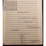 Sir Malcolm Arnold autograph full score for The Sound Barrier , a Rhapsody for Orchestra (Opus 38)