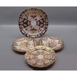 Group of Crown Derby Wares to include,two Imari and floral decorated sandwich plates,larger