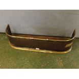 19th century small Fender with pierced cast grille front with brass foot plate and cap,35ins wide