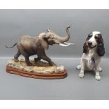 Fraser Model "Family Friends Collection" of a seated spaniel; and Border Fine Arts Model "