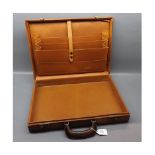 Good quality tan leather briefcase