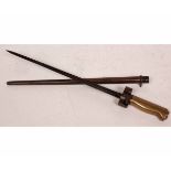 France,Model 1886/93/16/35 bayonet,SG in a steel cylindrical tapering scabbard,total length 19"