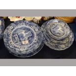 Fifteen items of Spode Italian wares,to include varying sized bowls with blue and black printed