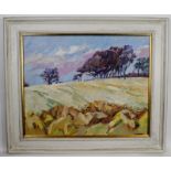 * DIARMUID LARKIN (1918-1989, IRISH) Irish landscape oil on board, signed lower right 15 x 18 1/2