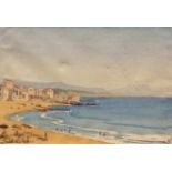*ANTHONY PEARTON BENTALL (20TH CENTURY, BRITISH) Beach scene watercolour, monogrammed lower right
