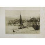 HENRY C D CHORLTON, (ACTIVE 1887-1926, BRITISH)Liverpool Ferry black and white etching, signed in