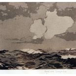 ROWLAND LANGMAID, RN (1897-1956, BRITISH) Open Sea aquatint, signed in pencil to lower margin 7 1/