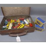 Case: quantity of Matchbox Lesney playworn die-cast toys, to include three boxed Matchbox models,