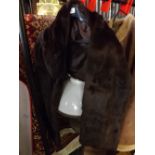 Dark brown mink ladies shrug