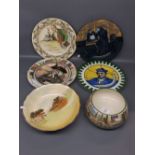 Royal Doulton Dickens series ware bowl with decorative scene (a/f) together with a further bowl with