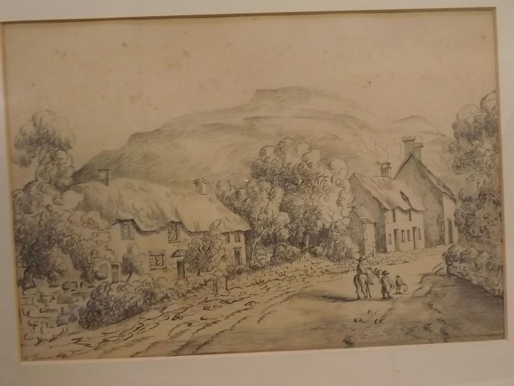 C Ogilvy, signed group of four pencil drawings, Village scenes with figures, assorted sizes (4) - Image 2 of 4