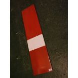 Vintage railway enamel part railway signal sign, 10ins x 42ins