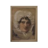 19th century English School, pastel, Head and shoulders portrait of a lady, 14 x 10ins