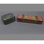 Two Kashmiri lacquered boxes (2)