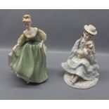 Royal Doulton figure of Fair Lady, Model No HN2193, together with further Coalport figure Best