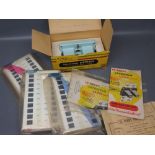 Box containing a Simplex stereoscope together with numerous stereo cards (qty)