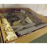 Box containing a large quantity of 00 gauge track