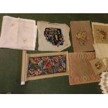 Quantity of 20th century wool work panels for cushions etc (qty)