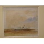 Unsigned, pair of watercolours, Coastal views, 6 x 7 1/2 ins (2)