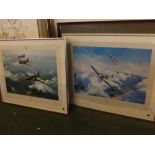 After Robert Taylor, coloured print, The Dambusters (individually signed by Air Marshall Sir