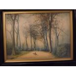 A Connelly, signed and dated 1926, pair of watercolours, "Trentham Wood" and "Spring Valley", 9 x