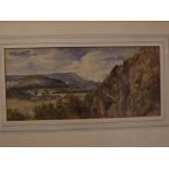 Gertrude E Offord, signed, watercolour, Landscape, 7 x 14ins; together with a further watercolours