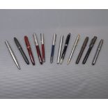 Mixed Lot: assorted pens and fountain pens, to include quantity of mixed Parker pens, further