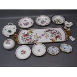 European sandwich tray, various other decorative small ribbon dishes etc