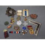 Various vintage badges etc (some of Masonic interest)