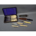 Collection of vintage pen knives etc