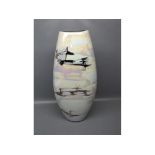 Modern Poole Pottery large vase of ovoid form, 14 3/4 ins high