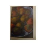 Alan Penton, oil on board, still life study, fruit bowl, in contemporary painted frame, 18" high