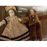 Two small composition headed dolls