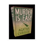 AGATHA CHRISTIE: MURDER IS EASY, London, Collins Crime Club 1949, 4th impression, original orange