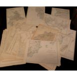 Packet: circa 95 hand coloured engraved world maps 1860s