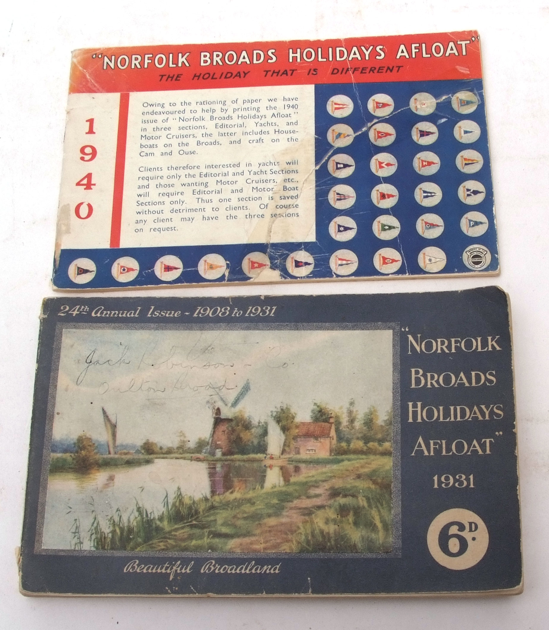 BLAKES LIMITED (PUBLISHED): NORFOLK BROADS HOLIDAYS AFLOAT 1931, 300pp catalogue, numerous black and