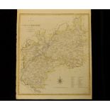 J CARY: A MAP OF GLOCESTERSHIRE FROM THE BEST AUTHORITIES, engraved hand coloured map, 1805,