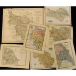 NEELE: NORTH RIDING - WEST RIDING OF YORKSHIRE, 2 engraved hand coloured maps, circa 1818, each