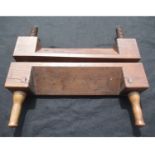 Beechwood vintage bookbinder's laying press/finishing press, with accompanying wooden stand, the