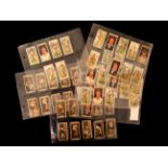 Packet: small lot assorted cigarette cards in modern sleeves including part set Player racing