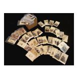 Small box: 100+ cartes de visite portrait photographs circa 1870s - 1890s, of which approx 16