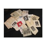 One box: assorted ephemera including "FOLIES BERGERE" programmes circa 1932, "John Fowles's Lyme